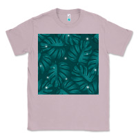 Lilac Tropical  Leaves Seamless Pattern Classic Tee - BundleAndBundleShop