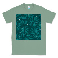 Sage Tropical  Leaves Seamless Pattern Classic Tee - BundleAndBundleShop
