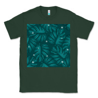 Sports Green Tropical  Leaves Seamless Pattern Classic Tee - BundleAndBundleShop