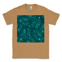Toasted Coconut Tropical  Leaves Seamless Pattern Classic Tee - BundleAndBundleShop