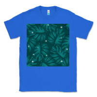 True Royal Tropical  Leaves Seamless Pattern Classic Tee - BundleAndBundleShop