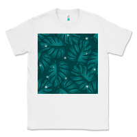 White Tropical  Leaves Seamless Pattern Classic Tee - BundleAndBundleShop