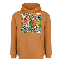 Meerkat western cowgirl coffee cup with cowhide seamless pattern bbs Heavyweight Hoodie - BundleAndBundleShop