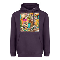 Plum western cowgirl coffee cup with cowhide seamless pattern bbs Heavyweight Hoodie - BundleAndBundleShop