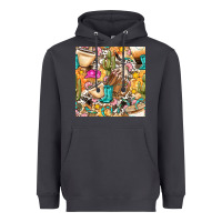 Smoke western cowgirl coffee cup with cowhide seamless pattern bbs Heavyweight Hoodie - BundleAndBundleShop