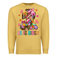 Antique Gold He Is Risen Easter Premium Sweatshirt - BundleAndBundleShop