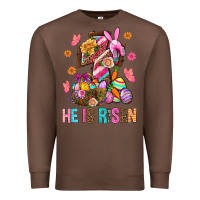 Chestnut He Is Risen Easter Premium Sweatshirt - BundleAndBundleShop