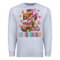 Heather Grey He Is Risen Easter Premium Sweatshirt - BundleAndBundleShop