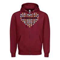 Burgundy 100 days of school Zipper Hoodie - MaliasSmallBusiness
