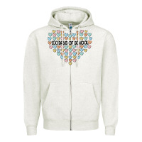 Oatmeal Heather 100 days of school Zipper Hoodie - MaliasSmallBusiness