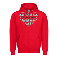 Red 100 days of school Zipper Hoodie - MaliasSmallBusiness
