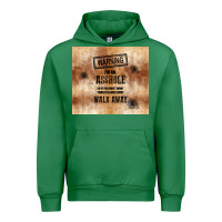 Emerald warning i'm an asshole with rusty background Urban Hoodie - TumblerDesignByShophia