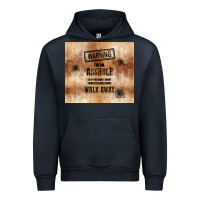 Navy warning i'm an asshole with rusty background Urban Hoodie - TumblerDesignByShophia