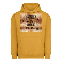 Pigment Peanut Butter warning i'm an asshole with rusty background Urban Hoodie - TumblerDesignByShophia