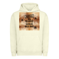 Pigment Pistachio warning i'm an asshole with rusty background Urban Hoodie - TumblerDesignByShophia