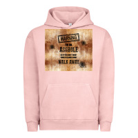 Pigment Salmon warning i'm an asshole with rusty background Urban Hoodie - TumblerDesignByShophia