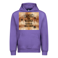 Tulip warning i'm an asshole with rusty background Urban Hoodie - TumblerDesignByShophia