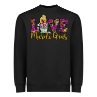 Black love mardi gras gnome Heavyweight Sweatshirt - JahusDesignShop