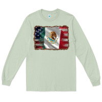 Matcha mexico flag and usa flag Long Sleeve Tee - AdoDesignShop