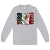 Moon Dust mexico flag and usa flag Long Sleeve Tee - AdoDesignShop