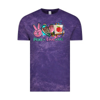 Cloud Purple peace love art   ado Vintage Tee - AdoDesignShop