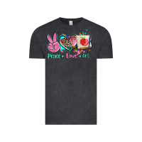 Vintage Black peace love art   ado Vintage Tee - AdoDesignShop