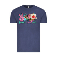 Vintage Denim peace love art   ado Vintage Tee - AdoDesignShop