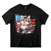 Black cat3 Heavy Core Tee - Unal Design