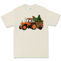 Bone Christmas Orange Farm Tractor Premium Tee - RanaPortraitStore