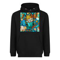 Black winter coffee cups and snow with plaid seamless pattern bbs Heavyweight Hoodie - BundleAndBundleShop