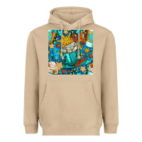 Mushroom winter coffee cups and snow with plaid seamless pattern bbs Heavyweight Hoodie - BundleAndBundleShop