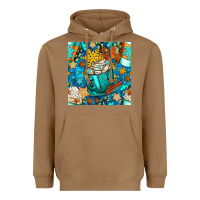 Toasted Coconut winter coffee cups and snow with plaid seamless pattern bbs Heavyweight Hoodie - BundleAndBundleShop
