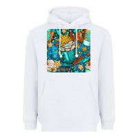 White winter coffee cups and snow with plaid seamless pattern bbs Heavyweight Hoodie - BundleAndBundleShop