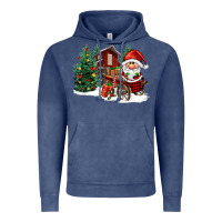 Vintage Denim christmas gnomes barnyard Vintage Hoodie - FaDigitalArtStudio