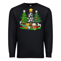 Black Christmas With Soccer Trees Premium Sweatshirt - BundleAndBundleShop