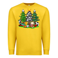 Lemon Christmas With Soccer Trees Premium Sweatshirt - BundleAndBundleShop