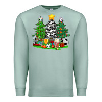 Seafoam Christmas With Soccer Trees Premium Sweatshirt - BundleAndBundleShop