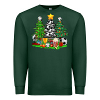 Sports Green Christmas With Soccer Trees Premium Sweatshirt - BundleAndBundleShop