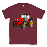 Burgundy western farm tractor red Classic Tee - Artiststas