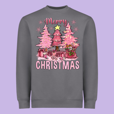 Pink Merry Christmas Bbs Heavyweight Sweatshirt Designed By Bundleandbundleshop