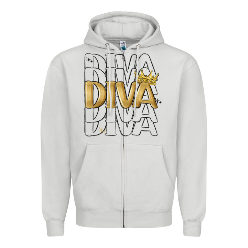 Diva Zipper Hoodie by MaliasSmallBusiness | Teevron