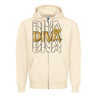 Sandshell diva Zipper Hoodie - MaliasSmallBusiness