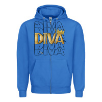 True Royal diva Zipper Hoodie - MaliasSmallBusiness