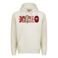 Oatmeal Heather xoxo cupid Premium Hoodie - RanaPortraitStore