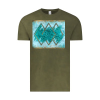 Vintage Olive turquoise glitter Vintage Tee - JahusDesignShop