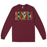 Burgundy western horses gemstone horse cowhide leopard floral background licens Long Sleeve Tee - Artiststas