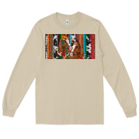 Mushroom western horses gemstone horse cowhide leopard floral background licens Long Sleeve Tee - Artiststas