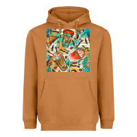 Meerkat western indian coffee cups with aztec seamless pattern bbs Heavyweight Hoodie - BundleAndBundleShop
