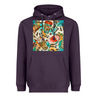 Plum western indian coffee cups with aztec seamless pattern bbs Heavyweight Hoodie - BundleAndBundleShop