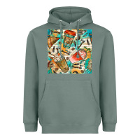 Sage western indian coffee cups with aztec seamless pattern bbs Heavyweight Hoodie - BundleAndBundleShop